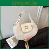 Shape Crescent Solid Color Single Shoulder Crossbody Bag Handbag Fashion Women