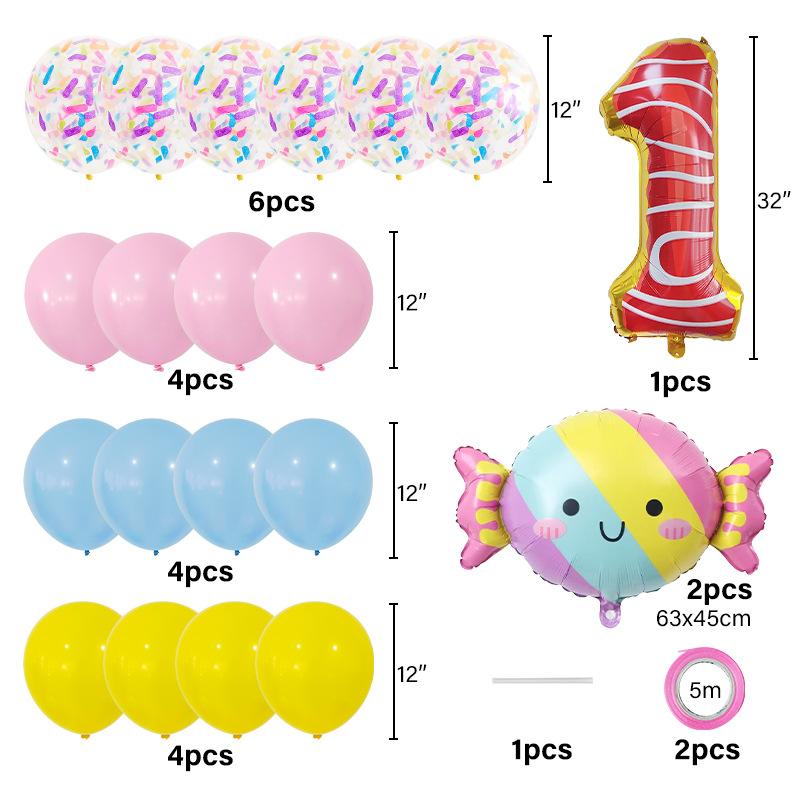 Набор цифровых шаров из конфетной алюминиевой пленки, украшение сцены для детского дня рождения, фон для оформления детского праздника