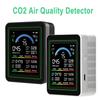 Tuya WiFi 10-в-1 Детектор качества воздуха Монитор CO2 PM0.3 PM1.0 PM2.5 PM10 Детектор формальдегида Измеритель температуры и влажности