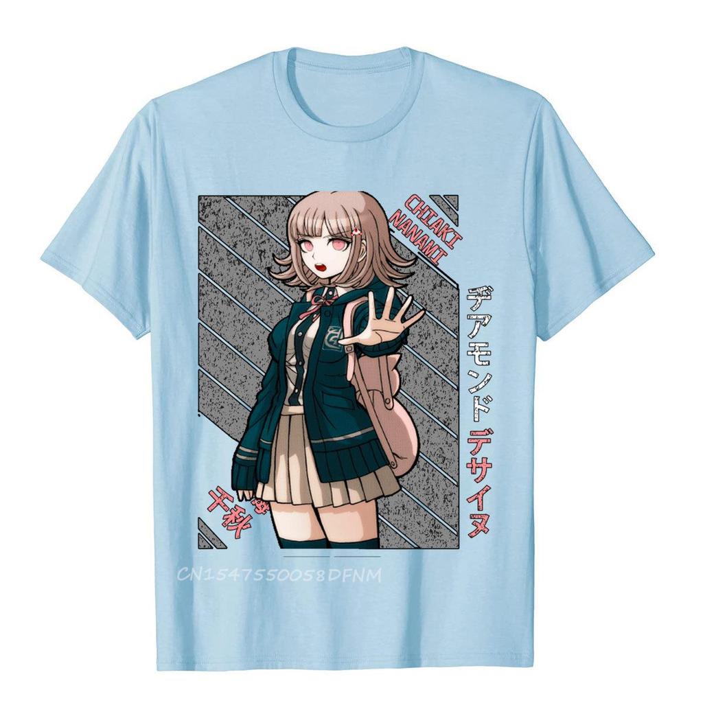 Футболка мужская премиум-класса Chiaki Nanami Super Danganronpa Group из хлопка с принтом Prevailing T Shirt Camisas Hombre