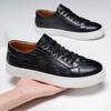 Extra Large Size Men's Shoes Spring 2025 New Trend Board Shoes British Style Color Polishing Casual Shoes Soft Sole White Shoes Men
