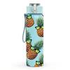 1PC Pineapple Fruit Seamless Print 750ml Color Plastic Sports Water Bottle Leakproof Flip Straw Lid Suitable for Sports Office Home Use