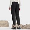 Fila Solid Color Mid Waist Straight Loose Casual Pants Women Bottoms Deep-Black A11W417801F-BK