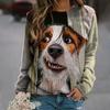 Pet Dog Hoodie 3D Animal Print Round Neck Long Sleeve Sweats Harajuku Hoodies High Quality Coat Girl Tracksuit Ladies Sudaderas
