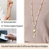 Stainless Steel Clasp ID Badge Holder Lanyard Natural Wood Bead Bead Teacher Lanyard  School Use