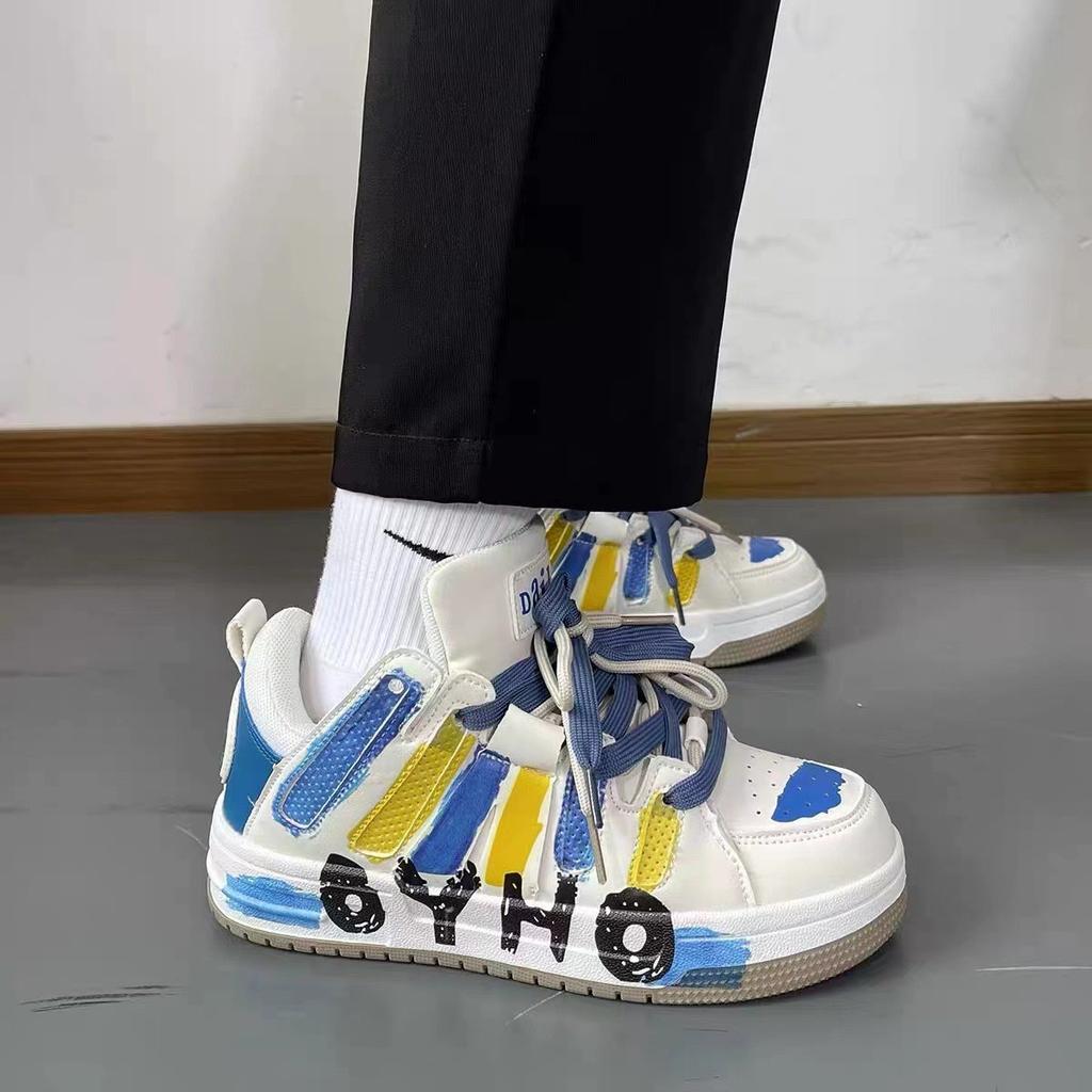 2024 Pops Shoes Корейские туфли Ins Board Shoes Кроссовки на толстой подошве