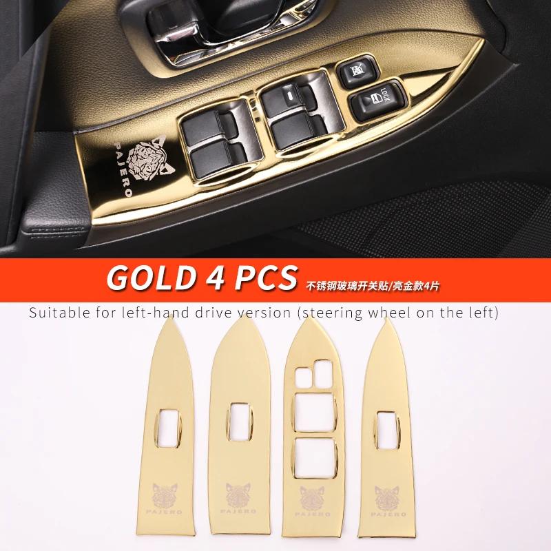Для Mitsubishi Pajero аксессуары v93v97v98 крышка кнопки стеклоподъемника из нержавеющей стали Pajero Montero модифицированный интерьер