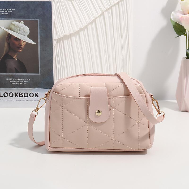 Rhombus Embroidery Camera Bag Fashion Small Bag Women's Crossbody Bag Trendy Versatile Mobile Phone Bag