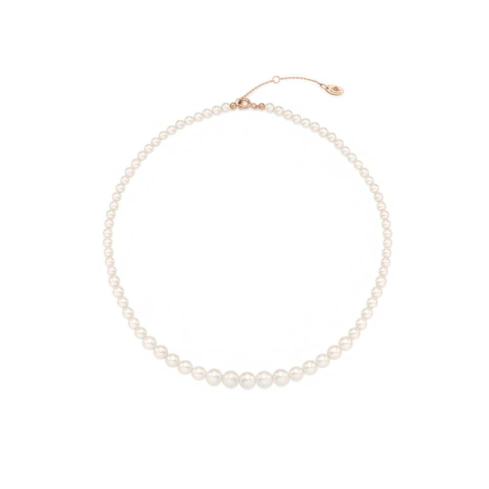 [Rosemont] Silver Pearl Necklace Rc0394