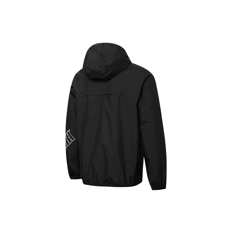 Puma Ветровка с принтом логотипа Повседневная куртка с капюшоном Мужская верхняя одежда Черный 848633-01