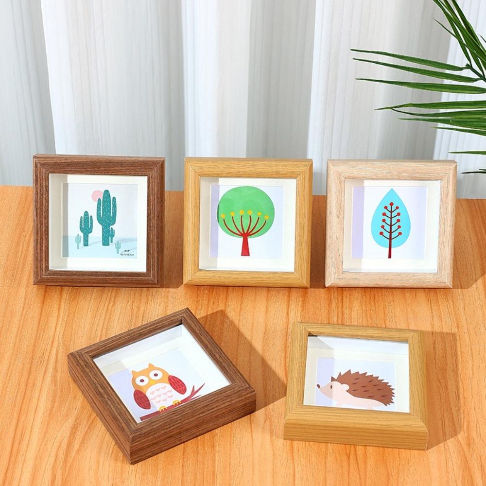 4inch Mini Photo Frame Desktop Decoration Photo Card Holder Quality Mini Square Frame Home