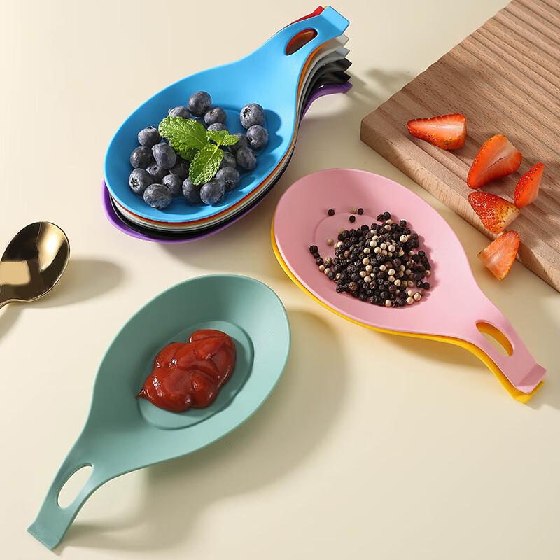 Набор силиконовых подставок для кухонных принадлежностей разных цветов (10 шт.)