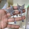 Легкая Роскошь Супер Искрящийся Бабочка Ушной Крючок