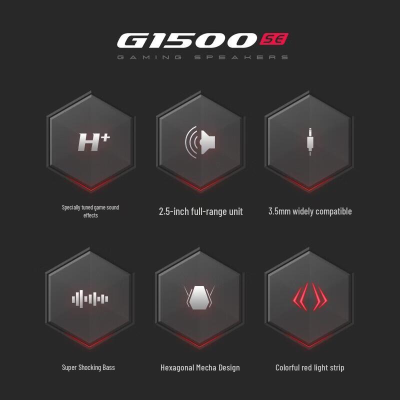 Edifier HECATE G1500 RGB Игровая настольная акустическая система Штепсель CN (адаптер в комплекте)
