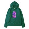 Худи Juice WRLD – Унисекс, Черный, С подкладкой из флиса, Свитшот, Принт с фиолетово-розовой коробкой сока 999 "100% Head", Уличная одежда в стиле Emo Rap, Пуловер