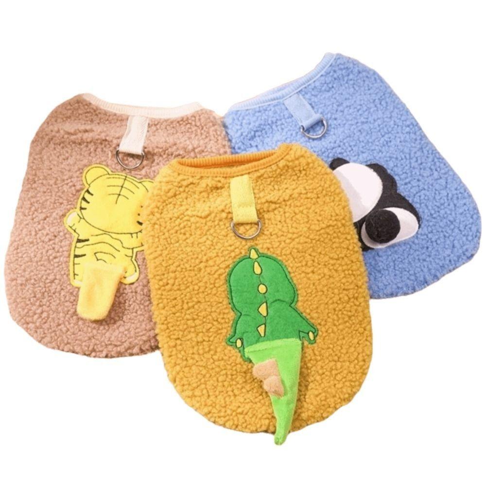 Soft Dog Jacket Plush Pet Clothes Funny Cat Sweater  for Puppy Cats
