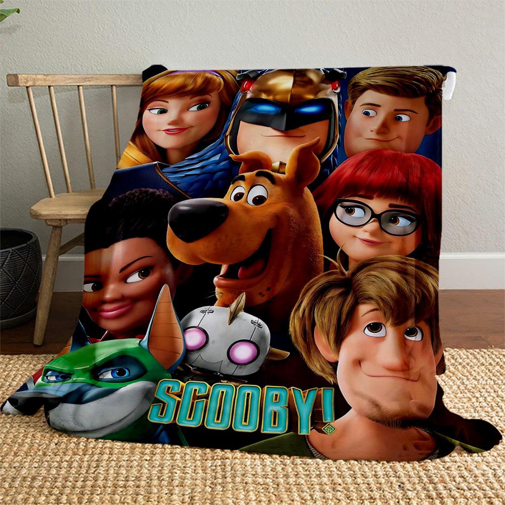 1 шт. Фланелевое одеяло Scooby-Doo MysteryOutdoor, мягкий плюш, декор для пикников, кемпинга, спальни, игровой комнаты или перерыва на обедn1240A