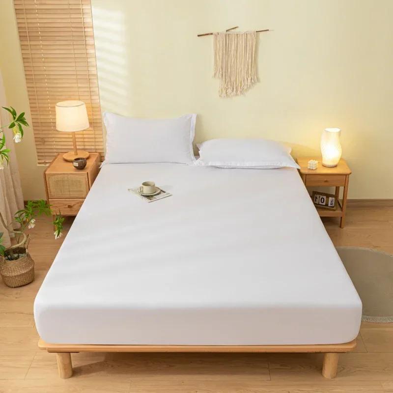 High Quality Fitted Sheet Single Double King Queen Size Mattress Cover With Elastic Band Bed Sheet 90/120/150/180 Fit Sheet