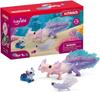 Schleich Axolotl Salamander Toys for Girls and Axolotl Discovery Playset with Mom and Ages Bayala, 3-Piece Set. Boys, Babies,