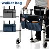 Folding Wheelchair Bag with Cup Holder Rollator Organizer Basket Walker Bag  Walkers Seniors