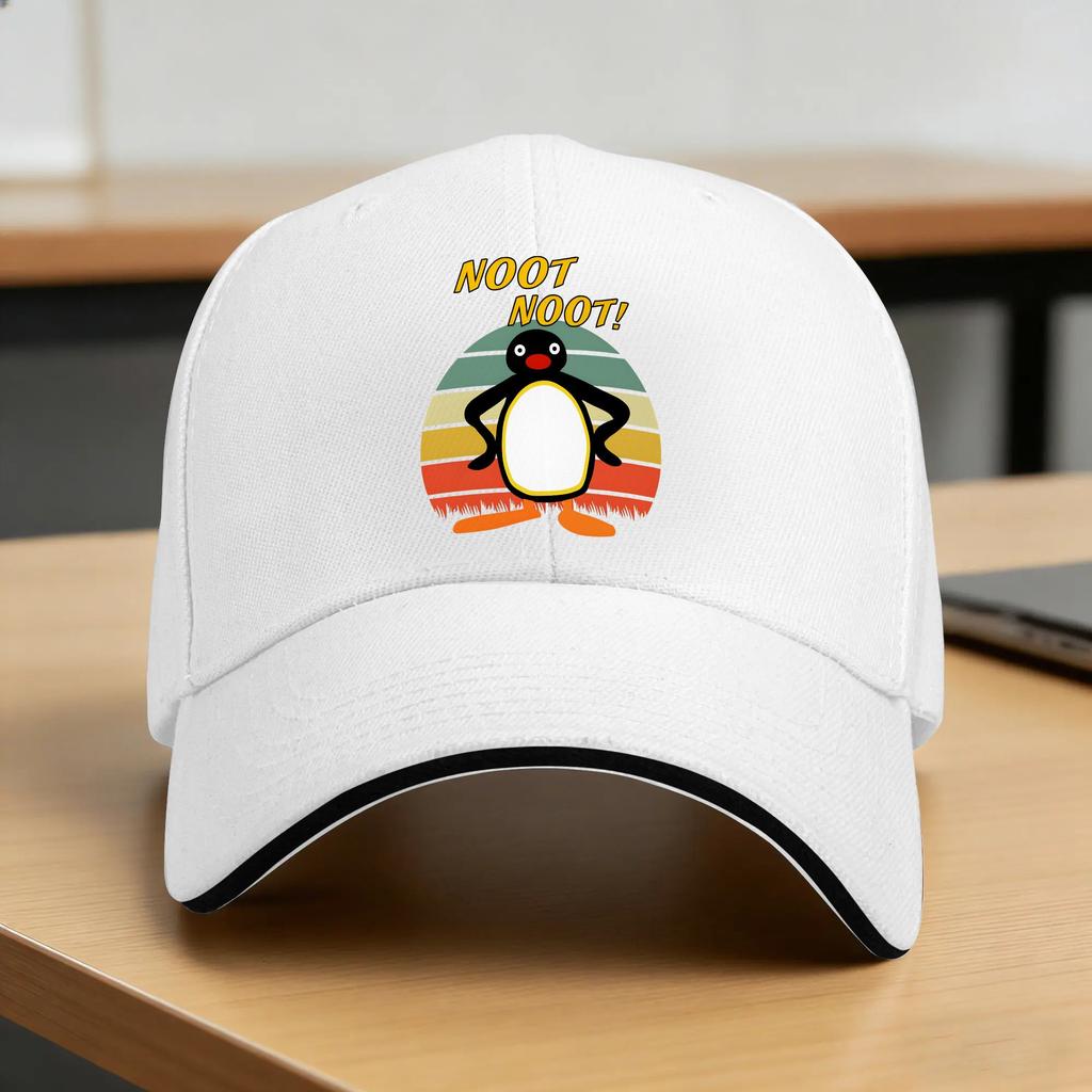 Summer Casual Baseball Cap Noot Noot Pingu Funny Pingu Meme Outdoor Sport Trucker Hat For Couple Women Classic Snapback Cap