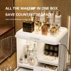 Cosmetics Storage Box Luxury Dustproof with Drawer Skincare Makeup Organizer Large Capacity Home Storage with Cosmetic Mirror