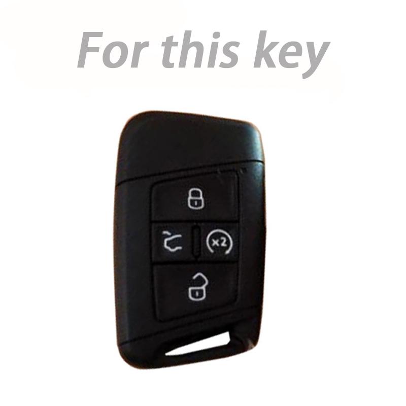 For Volkswagen VW Atlas Tiguan Golf 7 Magotan 2018 TPU Smart 5 Buttons Key Case Cover Remote Shell Fob Holder Protector