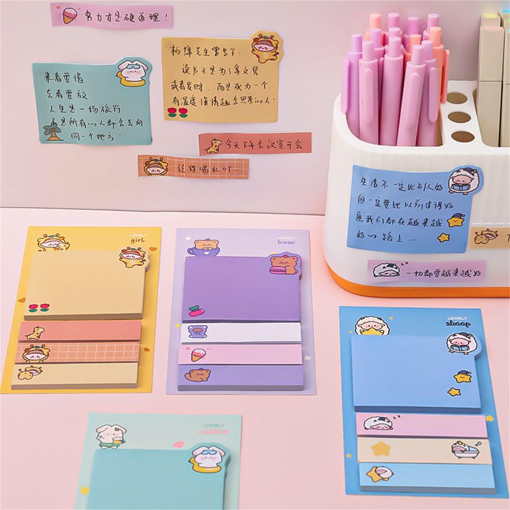 Kawaii School Supplies Animal Stationery N Times Memo Pads Planner Stickers Sticky Notes Bookmark