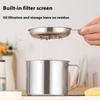 Контейнер-кувшин из нержавеющей стали для процеживания масла с фильтром и подставкой, емкость для хранения кулинарного масла, кухонные бытовые инструменты