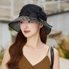 Весенне-летний женский солнцезащитный шляпа-ведро из органзы легкая роскошь элегантная шляпа от солнца шляпа для солнца с темпераментом шляпа-ведро для мамы