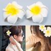 Women Fake Egg Plumeria Flower Hair Clip Accessories Hawaiian Party Wedding Barrette Hair Accessories