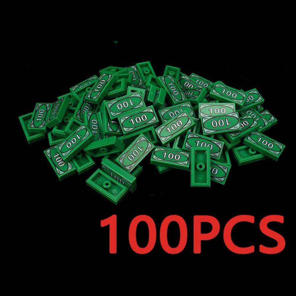 City Building Blocks Accessories Figures Cash Dollar Bills Gold Silver Coins Brick Treasure Chest Ore DIY Gift Toy X015 Safe Box