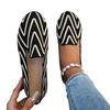 New Knitted Breathable Color Matching Light Mouth Single Shoes Women's Large Size Casual Flat Lazy Work Shoes Wish