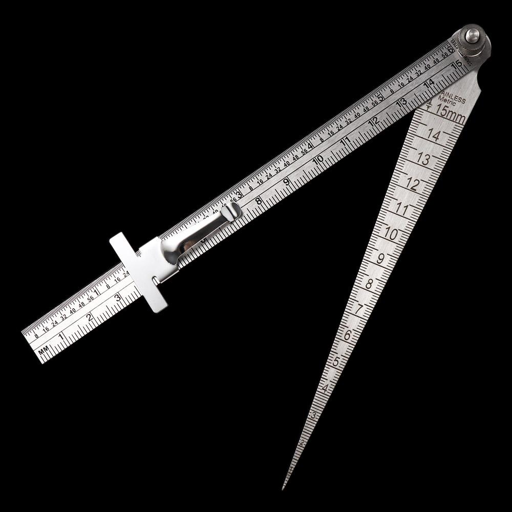 Feeler Gauge High Precision Taper Welding Gauge Measuring Tool Gap Gauge Depth Ruler Tapered Ruler