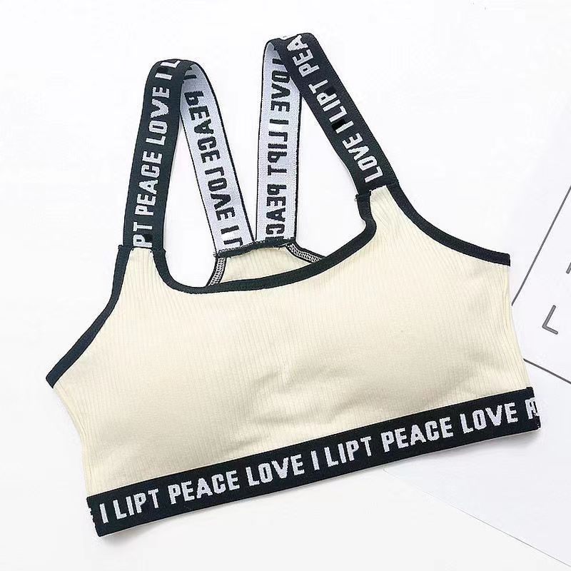 Женский тонкий дышащий противоударный спортивный бюстгальтер на спине, нижнее белье для девочек, учащихся младших классов средней школы
