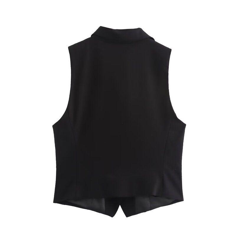 Fashion Style 2024 Fall and Winter New Women's Clothing All-Matching Shirt Style Straight Cut Vest Jacket Outwear 4749803