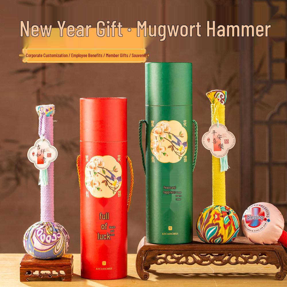 Year of the Horse Mugwort Health Hammer - Creative New Year Gift for Elders