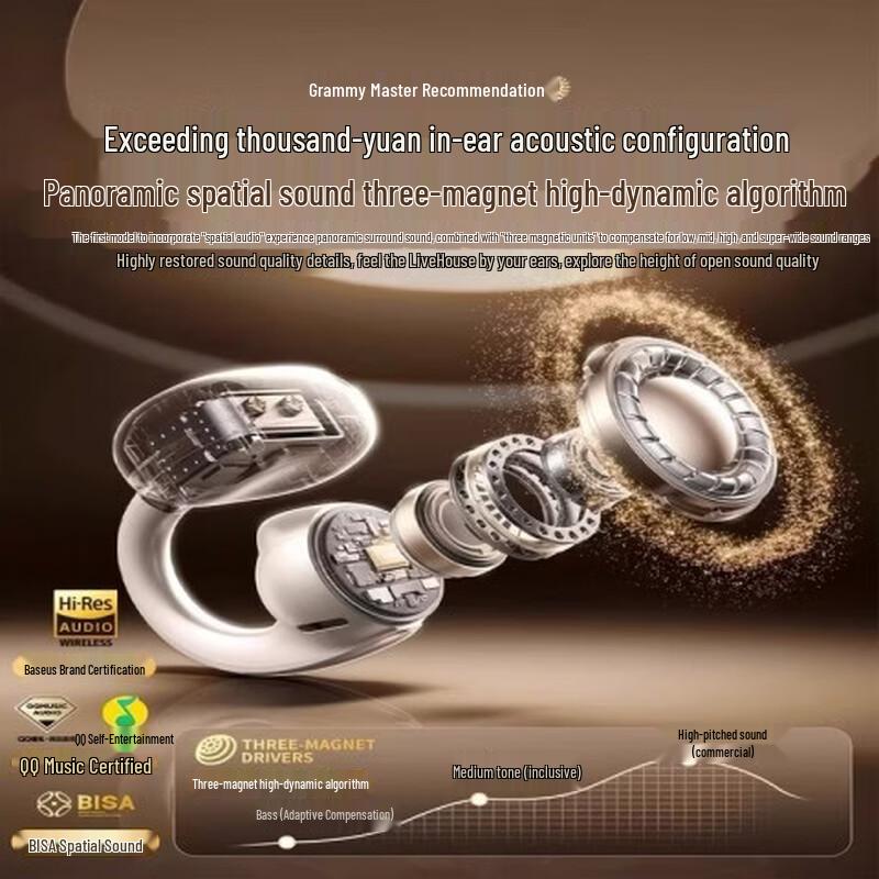 Baseus MC1 AI Translation Bluetooth-гарнитура с открытыми ушами, на зажиме
