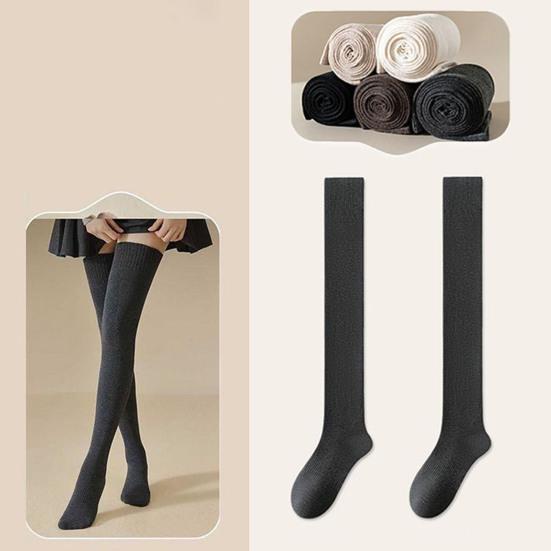 Женские чулки выше колена, эластичные рубчатые чулки выше колена, самонагревающиеся дышащие носки для сапог для свиданий, вечеринок, уличной одежды