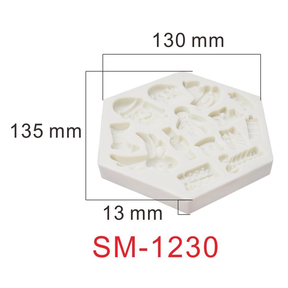 Санта-Клаус Силиконовые формы Снеговик Лось Рождественский помадный торт Украшения Конфеты Шоколад Печенье Выпечка Формы Инструменты для торта