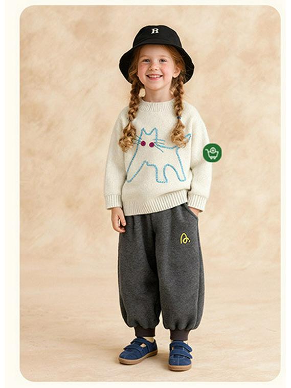 Зимние детские брюки с флисовой подкладкой и манжетами, 2025: Теплый, Удобный, Повседневный Стиль для Мальчиков и Девочек