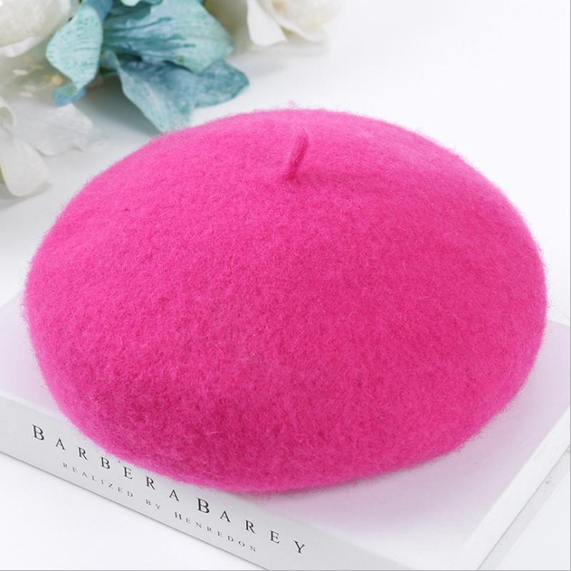 Women Winter Fashion Hats Warm Wool Sweet Beret French Artist Beanie Cap