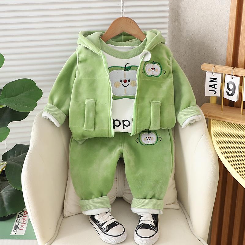 1-4 года Winner Baby Boys Clothes Cute Lion Autumn Boys Clothing Sets Coat + Vest + Bruins Boys Suits Children's Clothing