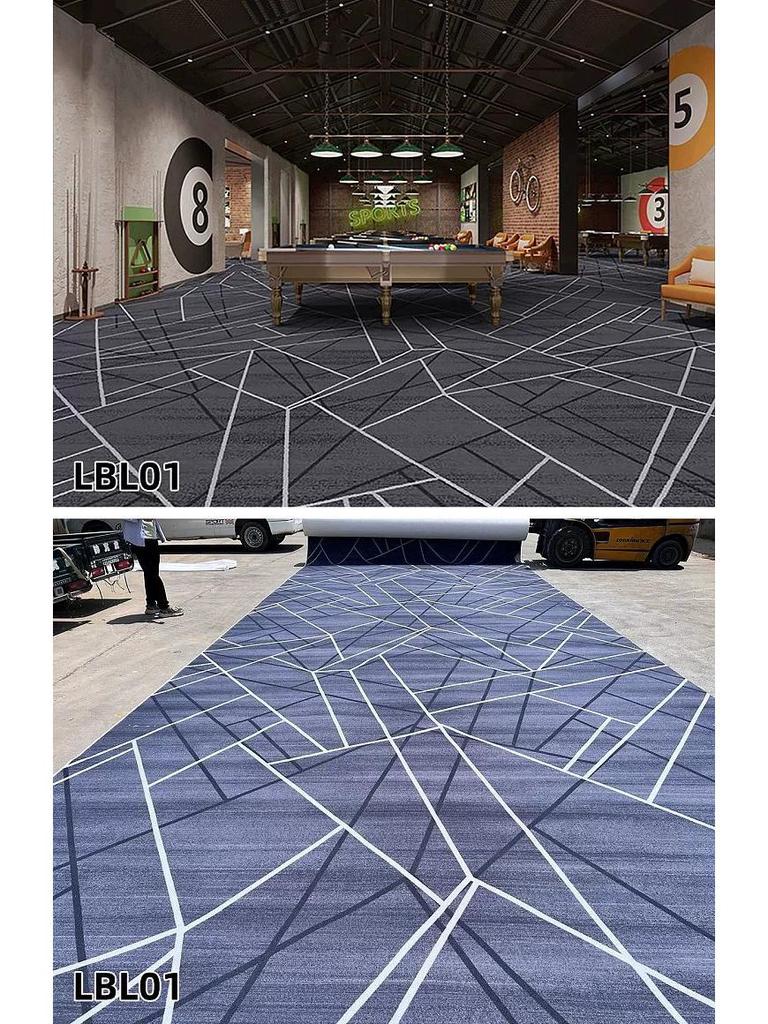 Luxury Fireproof Nylon Billiard Hall Carpet for Hotels - Large Area Print Mat
