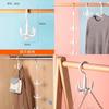 Modern Plastic Fourclaw Storage Hook With Rotating Arms For Wardrobe And Accessories