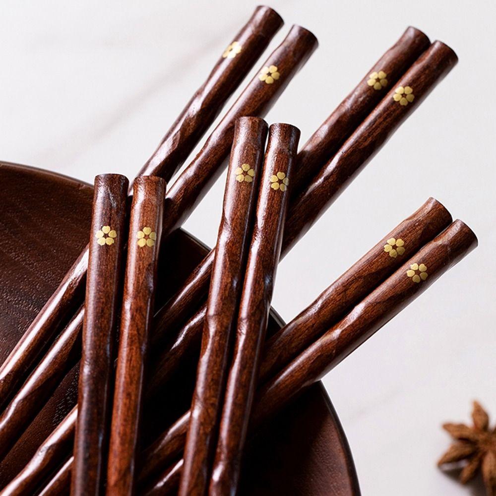 Нескользящие Деревянные Рустикальные Кухонные Принадлежности Столовые Приборы Палочки для Еды Посуда с Узором Слива