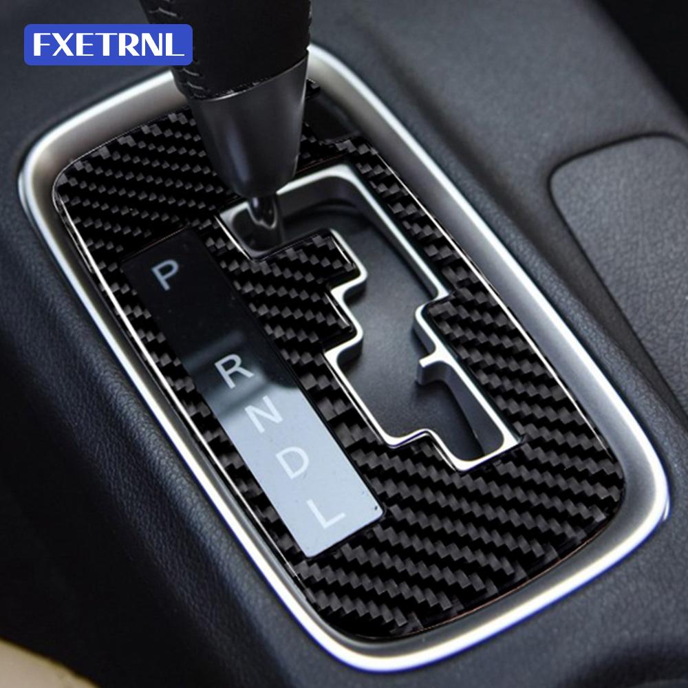 Real Soft Carbon Fiber Sticker For Mitsubishi Outlander 2014 2015 2016 2017 2018 2019 2020 Car Automatic Gear Shift Inner Frame