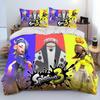 S-Splatoon Game Gamer Cartoon Comforter Bedding Set,Duvet Cover Bed Set Quilt Cover Pillowcase,King Queen Size Bedding Set Kids