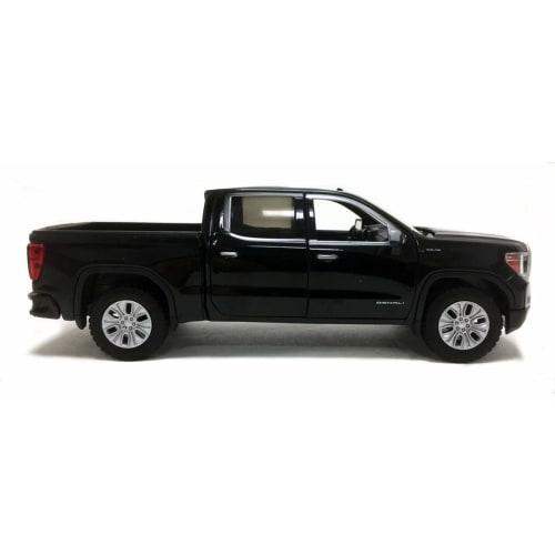 Motormax 2019 GMC Sierra 1500 Denali Crew Cab Pickup Truck In Blue Metallic, 1/24-1/27 Scale Diecast Model Car