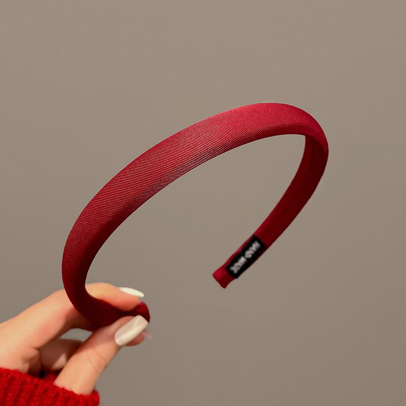 New 2022 High-End Retro Red Headband for Women - Perfect for Autumn, Winter & Holidays
